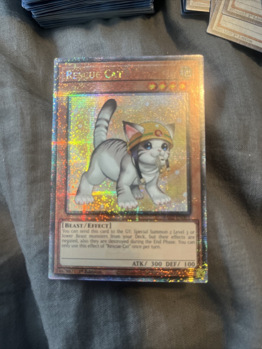 Rescue Cat (Alternate Art) RA02-EN001 Quarter Century Secret Rare