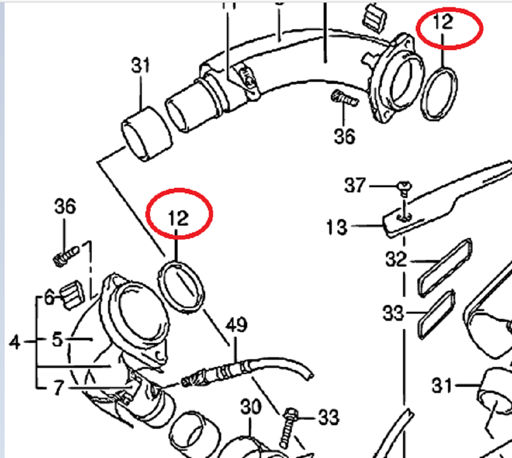 Suzuki Boulevard M50 VZ800 C50 VL800 M109R Exhaust Pipe Gasket Kit