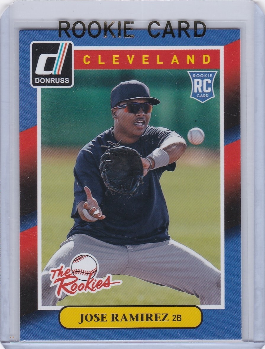 JOSE RAMIREZ ROOKIE CARD Cleveland Guardian Baseball 2014 DONRUSS THE ROOKIES RC