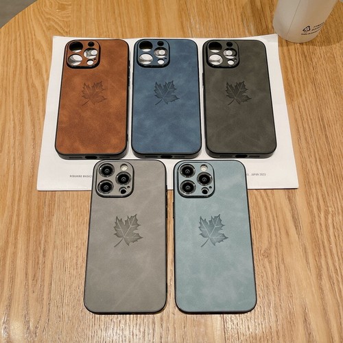 Leather For iPhone 15 14 13 Pro Max 12 11 XR XR ShockProof Soft Phone Case Cover - Photo 2 sur 15