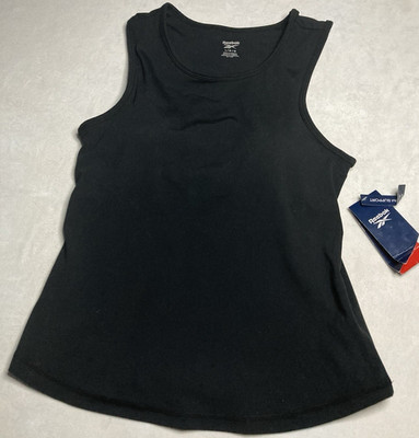 Reebok  Mastermind medium-impact athletic top with a built in bra Size L Black