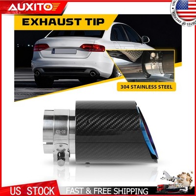 Carbon Fiber Tail Pipe 2.5'' Inlet 3.5'' Outlet Stainless Steel Burnt Effect Tip