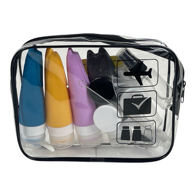 12pc TSA Approved Leak Proof Silicone Travel Bottles for Toiletries Multicolor