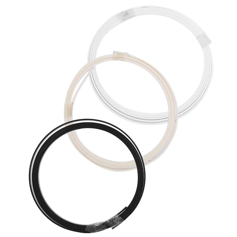 3 Pcs Guitar Binding Purfling Strip ABS Plastic Guitar Binding Edge Trim