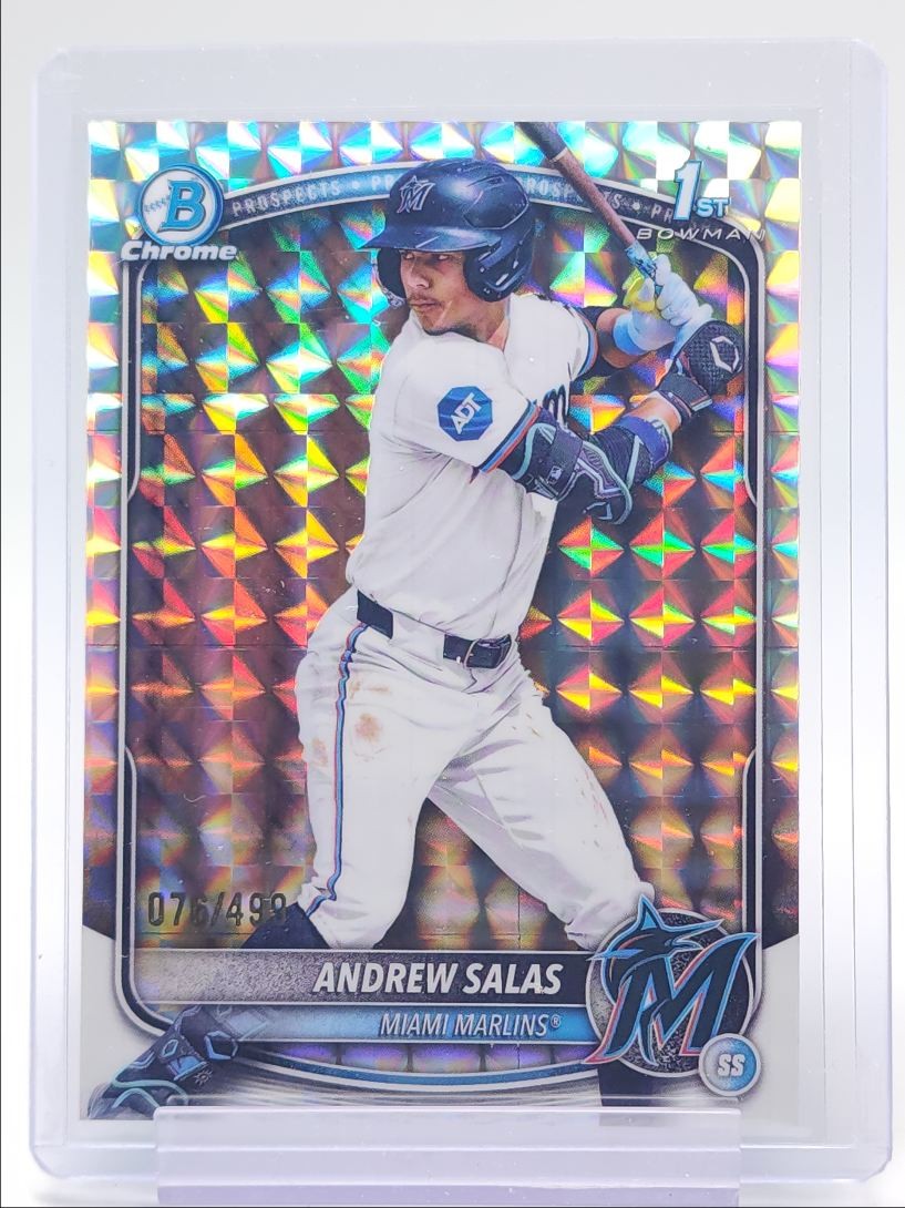 ANDREW SALAS 2025 BOWMAN CHROME 1ST GEOMETRIC MARLINS /499 Q2491