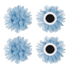 3.9" Dog Collar Flowers for Dogs Sky Blue 4Pcs