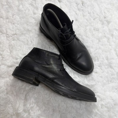 Rare! Massimo Dutti Portugal Boots Men\'s 41 EU  US 8 Black Leather Chukka Vibram Massimo Dutti Mens Shoes US 8.5 EU 41 Suede | Mercari main image 4