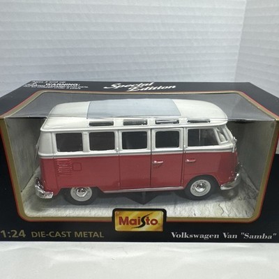 Maisto Special Edition Volkswagen Van ''Samba'' Red & White NIB 1/25 Scale 2000