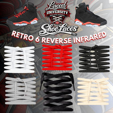 Laced University -AJ Retro 6 Reverse Infrared Shoe Laces AJ 6 Replacement Laces