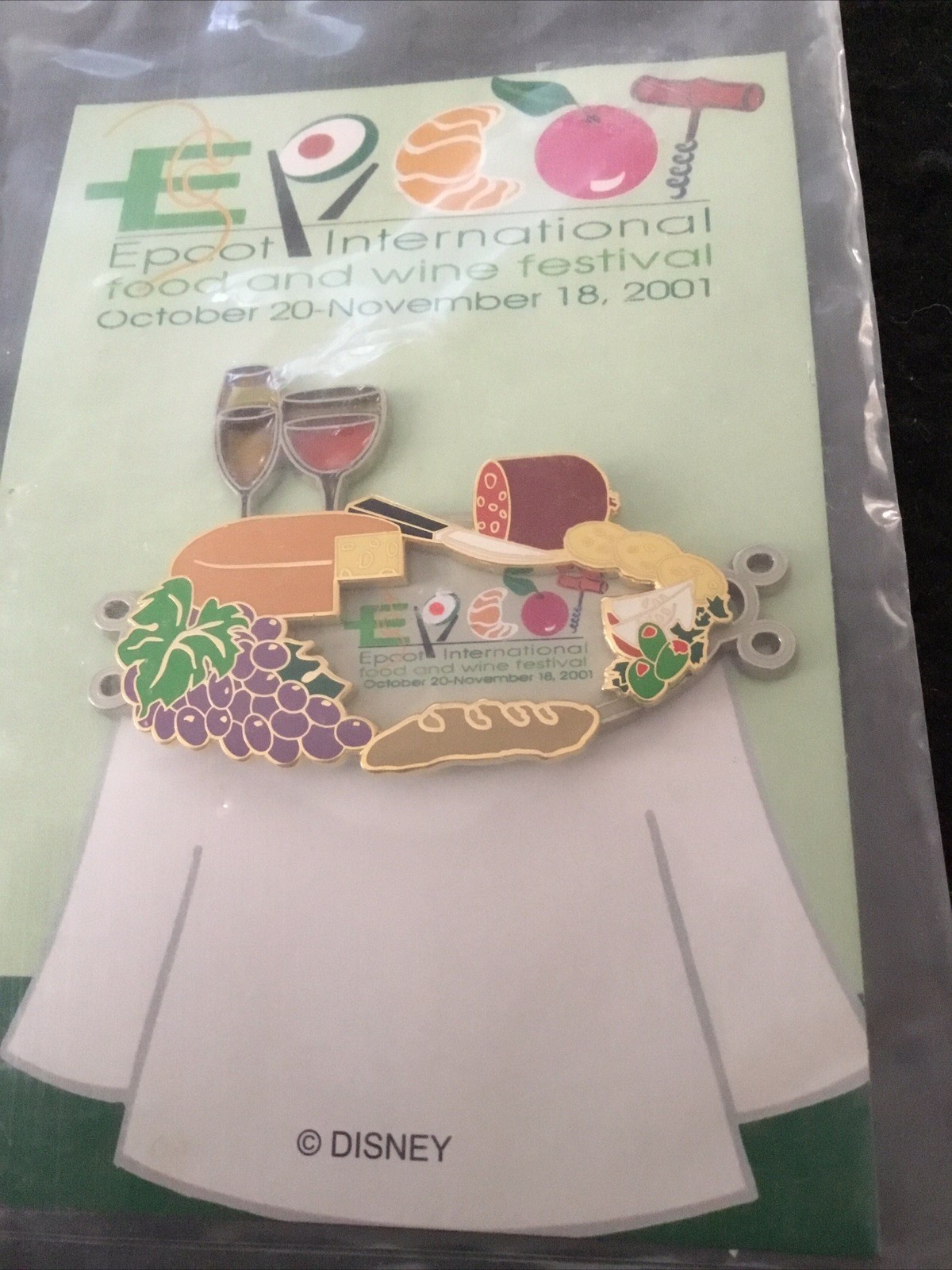 Epcot International Food and Wine Festival 2001 Platter Disney Pin 7589