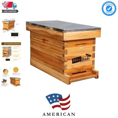 5-Frame Nuc Beehive Box for Beekeeping Complete Bee Hive Nuc Box Kit Dipped i...
