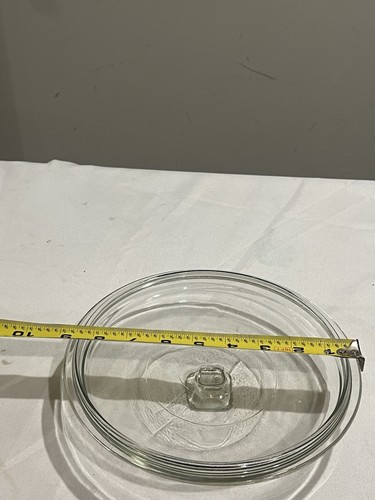 Runder Klarglasdeckel mit quadratischem Knopf 8 3/4 Zoll Pyrex Corning kompatibel - Bild 3 von 3