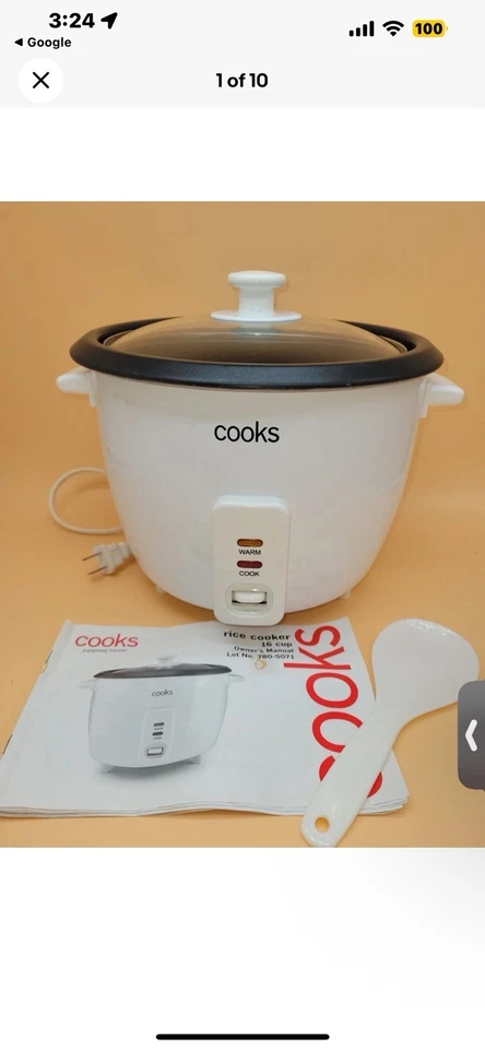 Arrocera Cooks de 16 tazas con vaporera Foto 2 de 3