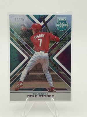2016 Elite Extra Edition Aspirations Tie-Dye Cole Stobbe #86 /25 Jersey Match