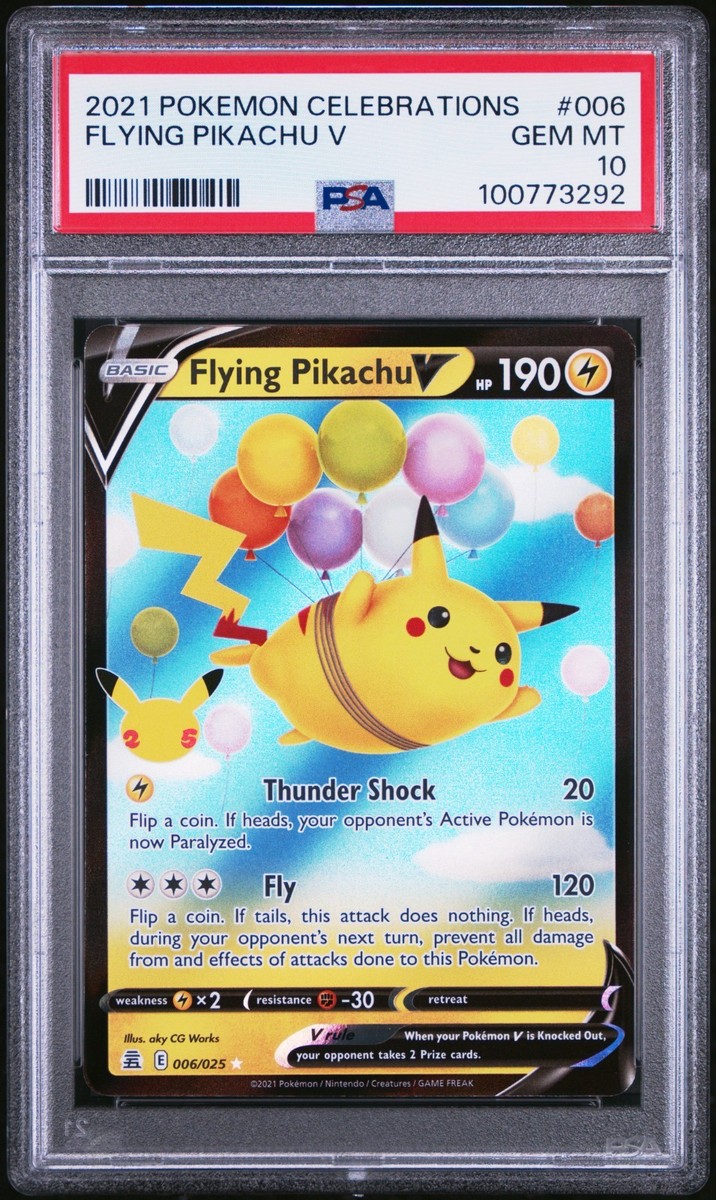 2021 Pokémon Celebrations Flying Pikachu V #006 PSA 10 GEM MINT | eBay
