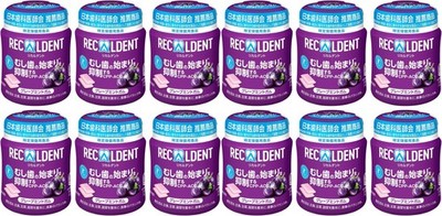 Recaldent Grape Mint Sugar Free Gum CPP ACP Bottle 135g x 12 Japan