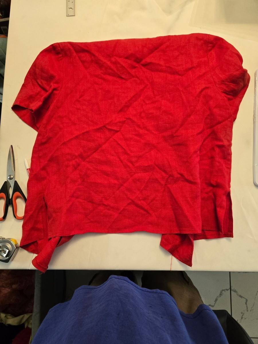 John Roberts Red Button Blouse   12 View 4