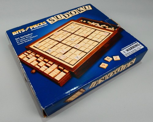 Bits And Pieces Sudoku Game Wooden 81 Piece Puzzle - Complete - Picture 3 of 12