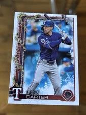 Evan Carter 2025 Topps Holiday #H2 - Texas Rangers