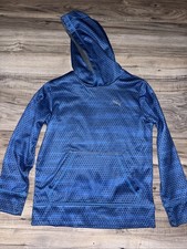 Puma Youth Hoodie Royal Blue Mesh Interior Hood Size Small 8 EUC