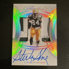 2025 Panini Flawless - Dual Patch Autographs Sterling Sharpe Silver 19/20