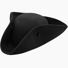 Pirate Hat Costume Accessory Colonial Triangle Tricorn Hat Halloween Party