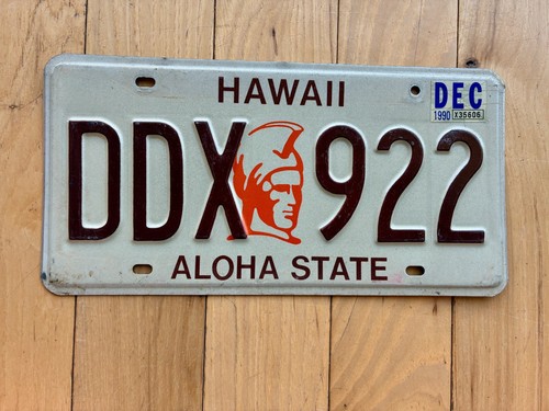 1990 Hawaii License Plate
