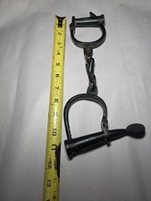 Cast Iron Handcuffs Shackles with Matching  Key