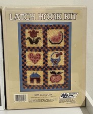 NYC National Yarn Crafts Latch Hook Kit R855 Country Quilt New 20  x 27  