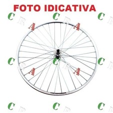 RUOTA CERCHIO POSTERIORE IN ALLUMINIO BICI TOURING - MTB 26x1,75 6/7 VELOCITA