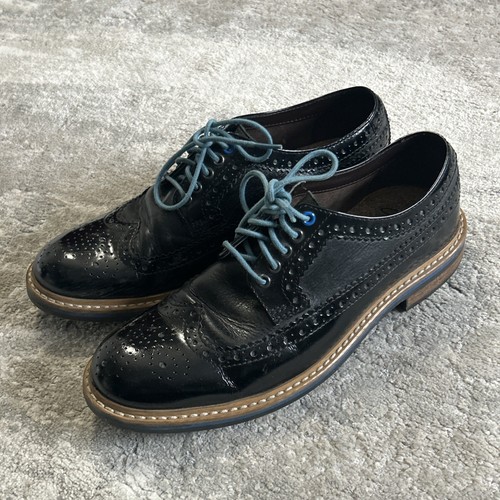 Clarks Darby Dress Shoes Mens 9.5 Black Leather Lace Up Low Top Oxford - Picture 4 of 10