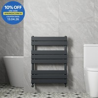 DuraTherm Flat Panel Heated Towel Rail Anthracite - 800 x 600mm