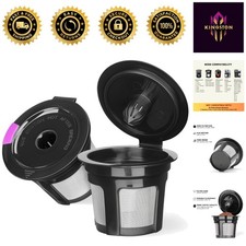 2 Pack Reusable K Cup Coffee Filters for Keurig Machines - Black