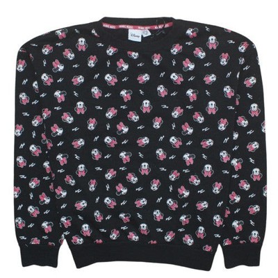 Disney Damen Pullover Sweatshirt schwarz Minnie Mouse M