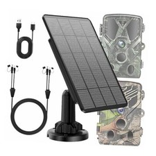 Solar Panel for Trail Camera, Solar Charger Kit with Built-in 5000mAh