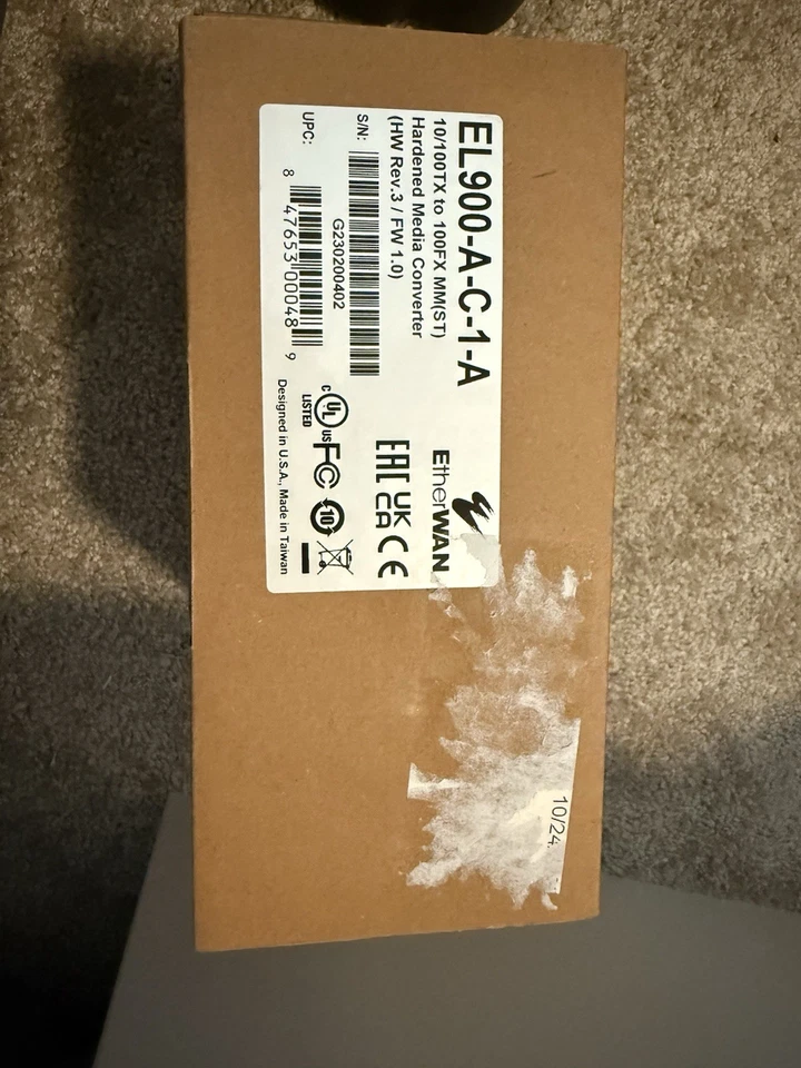 EtherWAN EL900-A-C-1-A Hardened Media Converter 10/100tx to 100FX St - Image 3 of 4