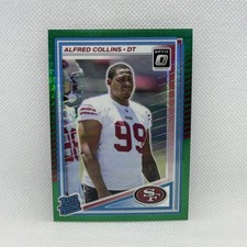 Alfred Collins 2025 Donruss Optic #237 Green Hyper Prizm Rated Rookie RC 49ers