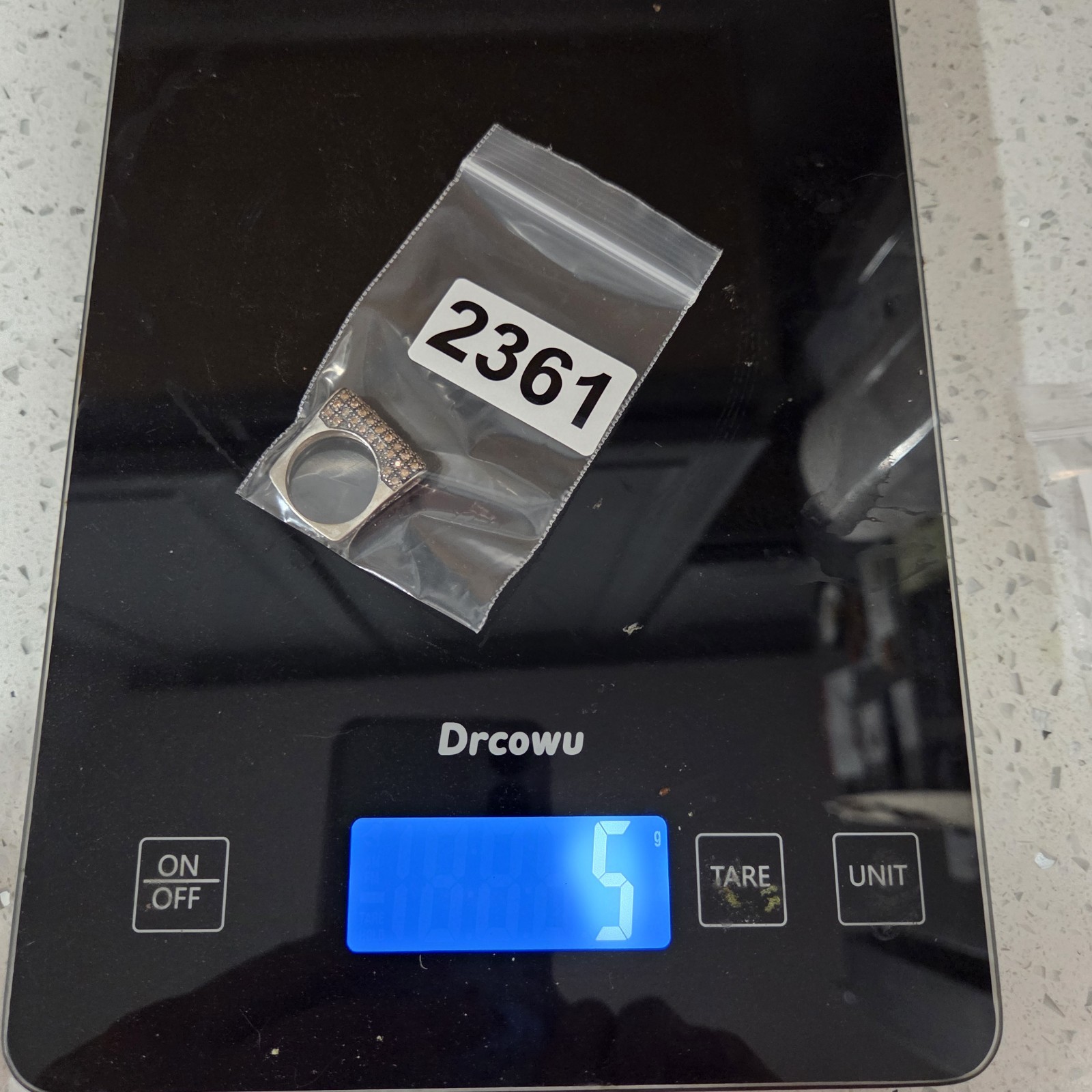 STERLING SILVER AMBER COLORED Stone RING Size 6 U… - image 3