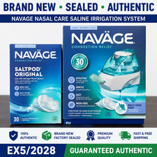 Navage Nasal Care Saline Irrigation System 30 SaltPods Multi-User Kit NEW