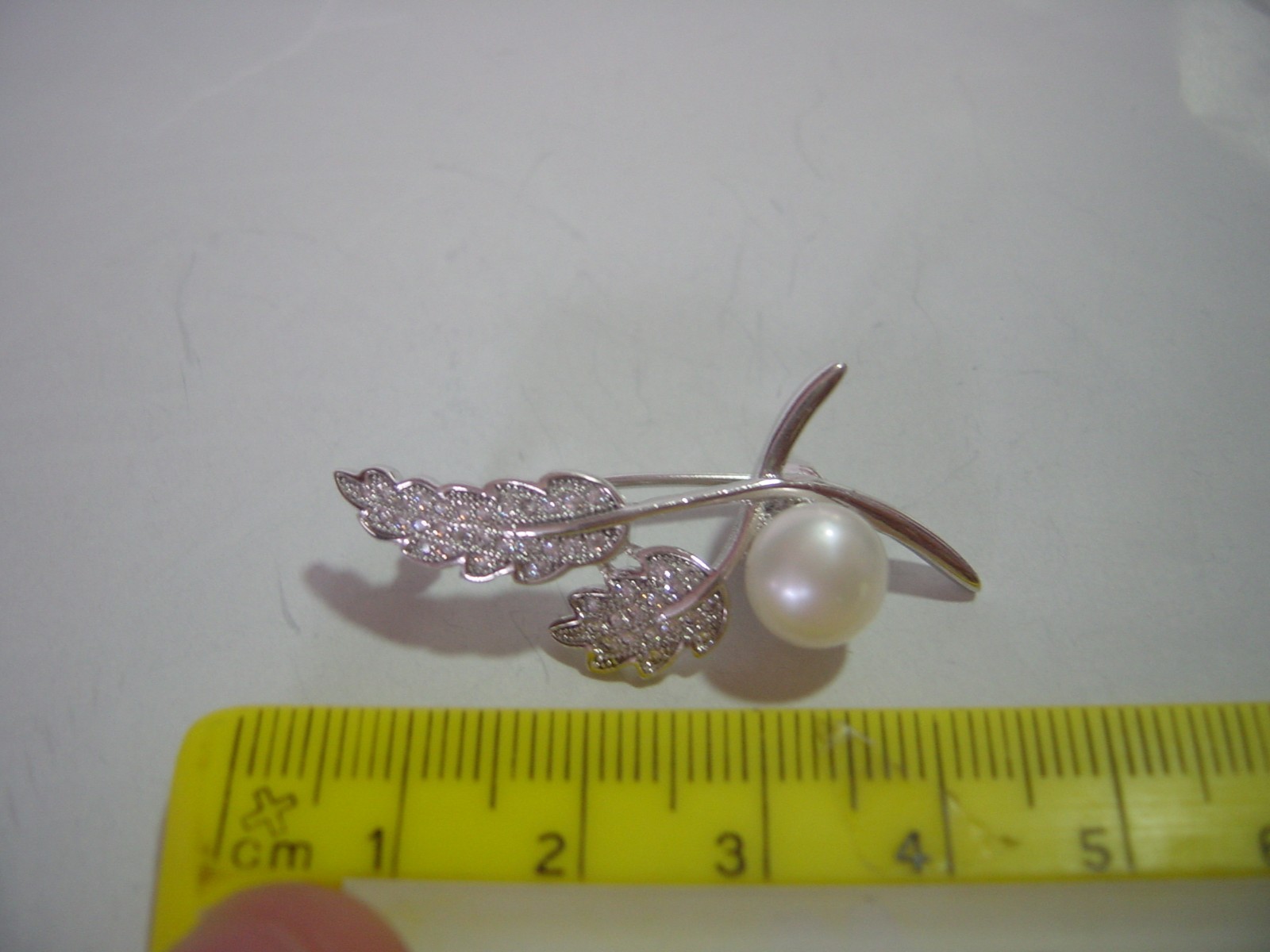 vintage solid silver hand made-pretty leaf brooch… - image 6