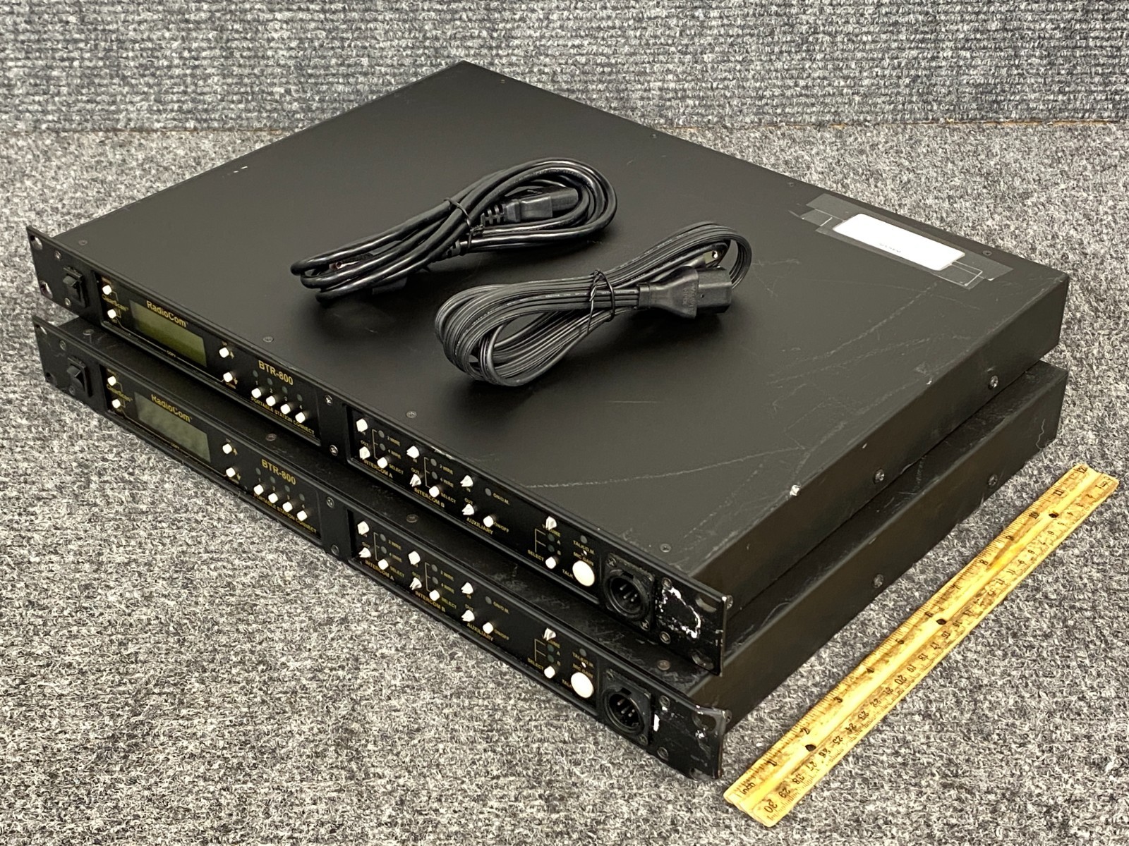 Lot of 2 RadioCom BTR-800 Rackmounted Portable Station Connects w/Cords (As Is)