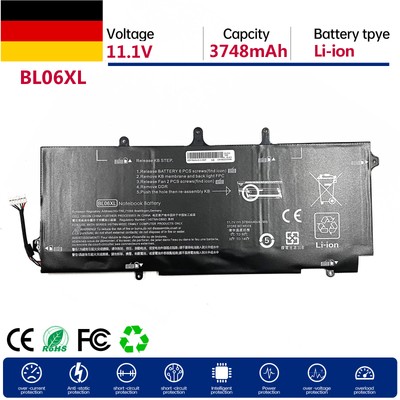 BL06XL Akku für HP EliteBook Folio 1040 G2 (L3H13AA),1040 G1 (L6U75US) Battery