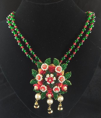 Vintage Signed Stanley Hagler N.Y.C. Ian  ST. Clair Christmas Necklace