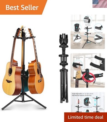 Triple Guitar Stand - Heavy Duty 3 Guitar Stand for Acoustic/Electric/Bass/Ba...