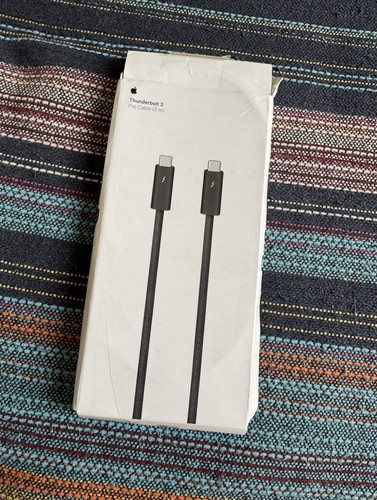 Cavo originale (ufficiale) Apple Thunderbolt 3 Pro intrecciato |2 m |nero |nuovo|