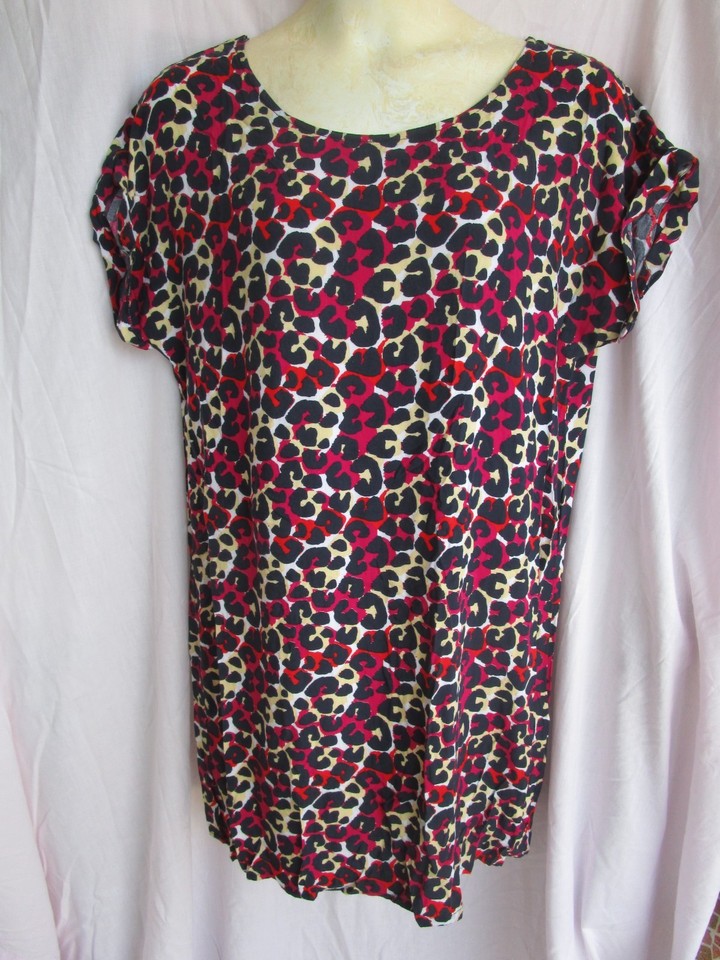 CAPTURE, Multi-Coloured, Shift Dress, Short Sleeve With Cuffs, Size 20, Exc Cond