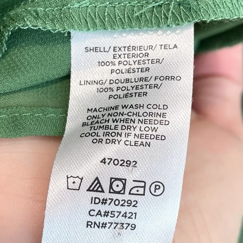 Ann Taylor Factory Damen M Kurzarm Plissee Ausschnitt Blumen Overlay Top Grün - Bild 7 von 11