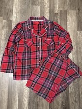 Victoria's Secret Women's Cotton Plaid Pajama Set Long Sleeve Size Medium