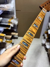 20 fret abalone inlay Roasted flame maple J BASS guitar neck part 34inch Matte