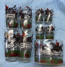 Fox Hunt Hunting 9 Piece Bar Set #2